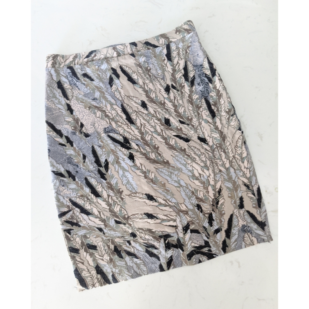 Feather Print Mini Skirt